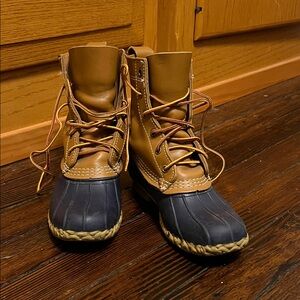 Women's LL Bean Duck Boots, 8" in Navy - Size 6.5/7